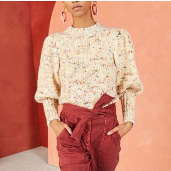 Ulla Johnson Moxie Wool Puff Sleeve Sweater Size Small EUC - Picture 4 of 9